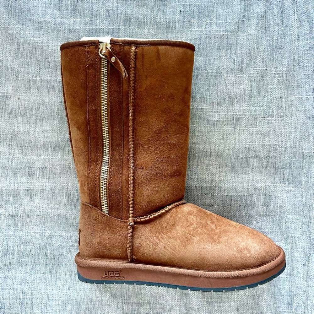 UGG Boot - Tall, Camel with Zipper, Size 7 womens